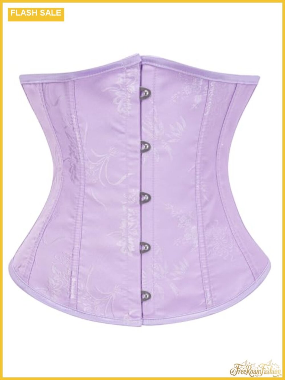 Satin Underbust Corset Lace Up Waist Cincher Steampunk Costume